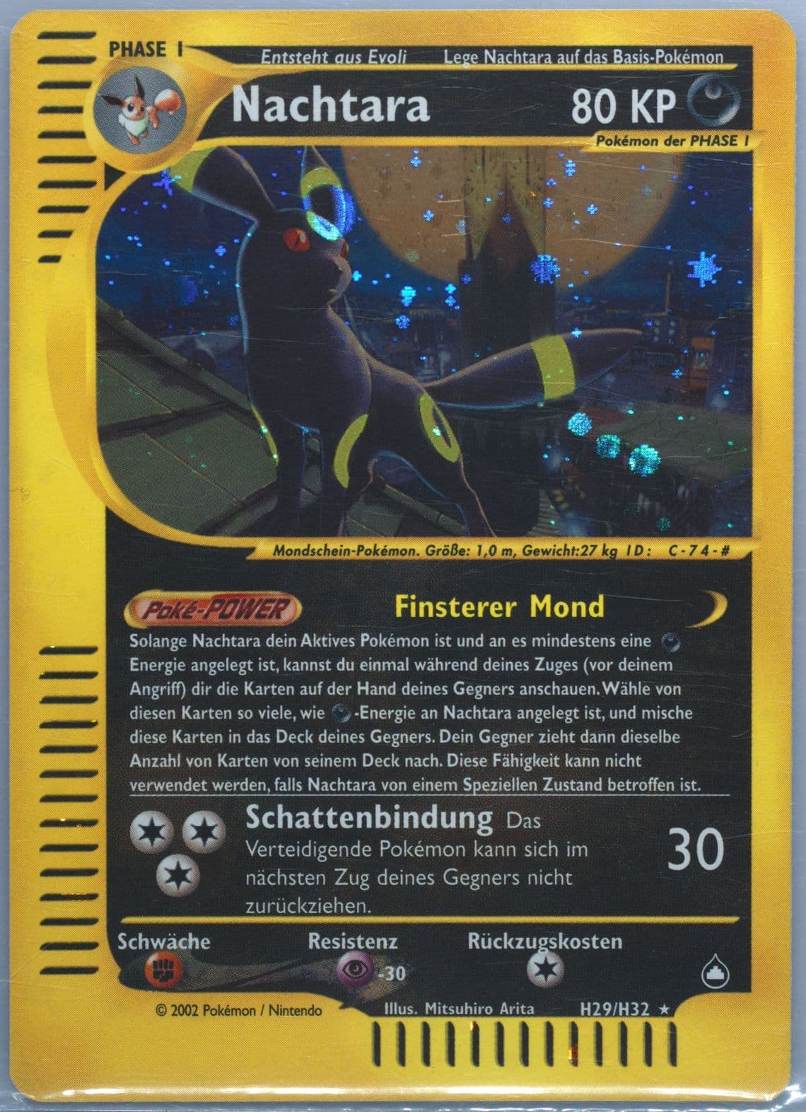 Nachtara-Holo German (H29) 2003 Pokemon Aquapolis