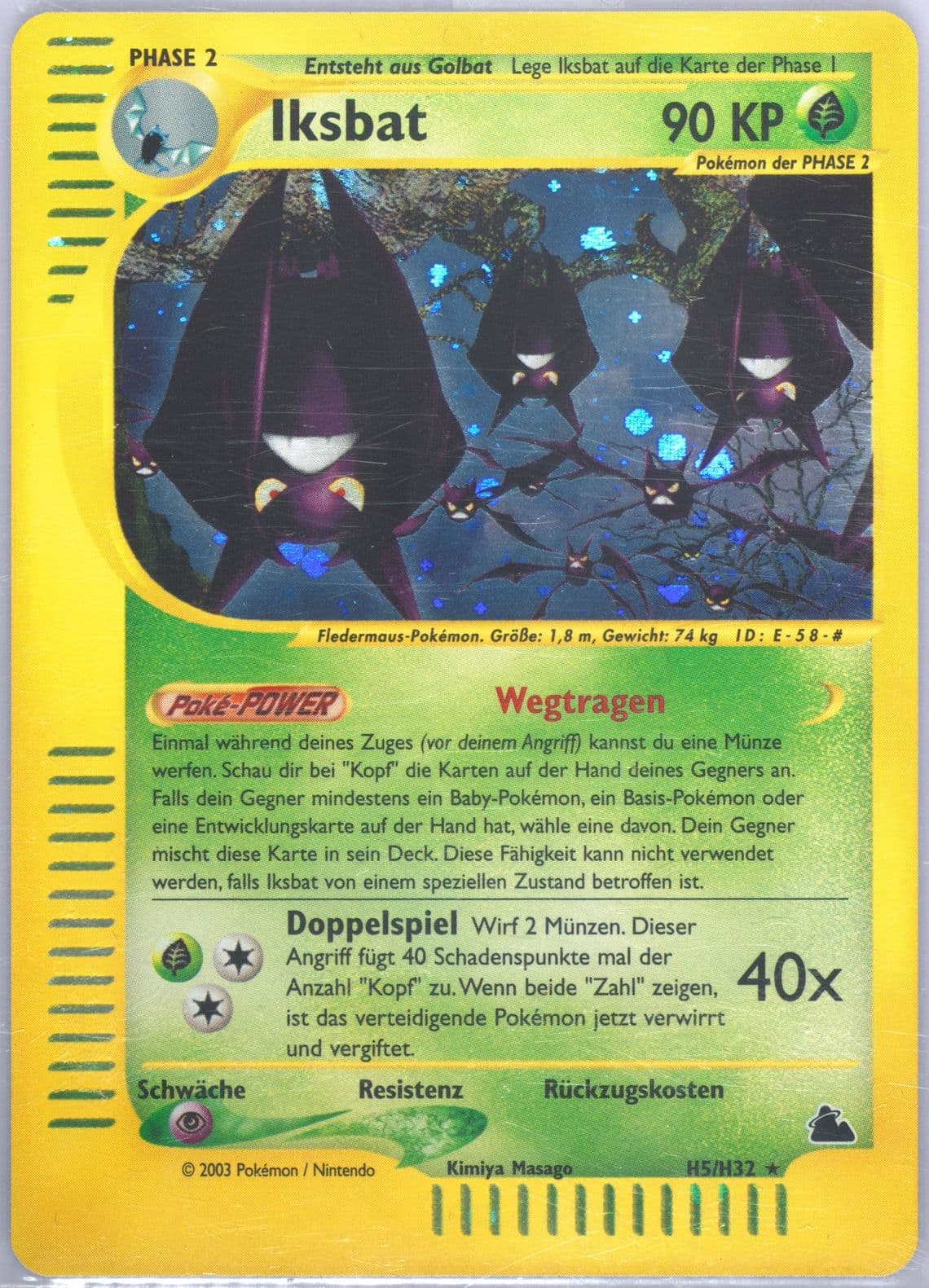 Iksbat-Holo German (H5) 2003 Pokemon Skyridge