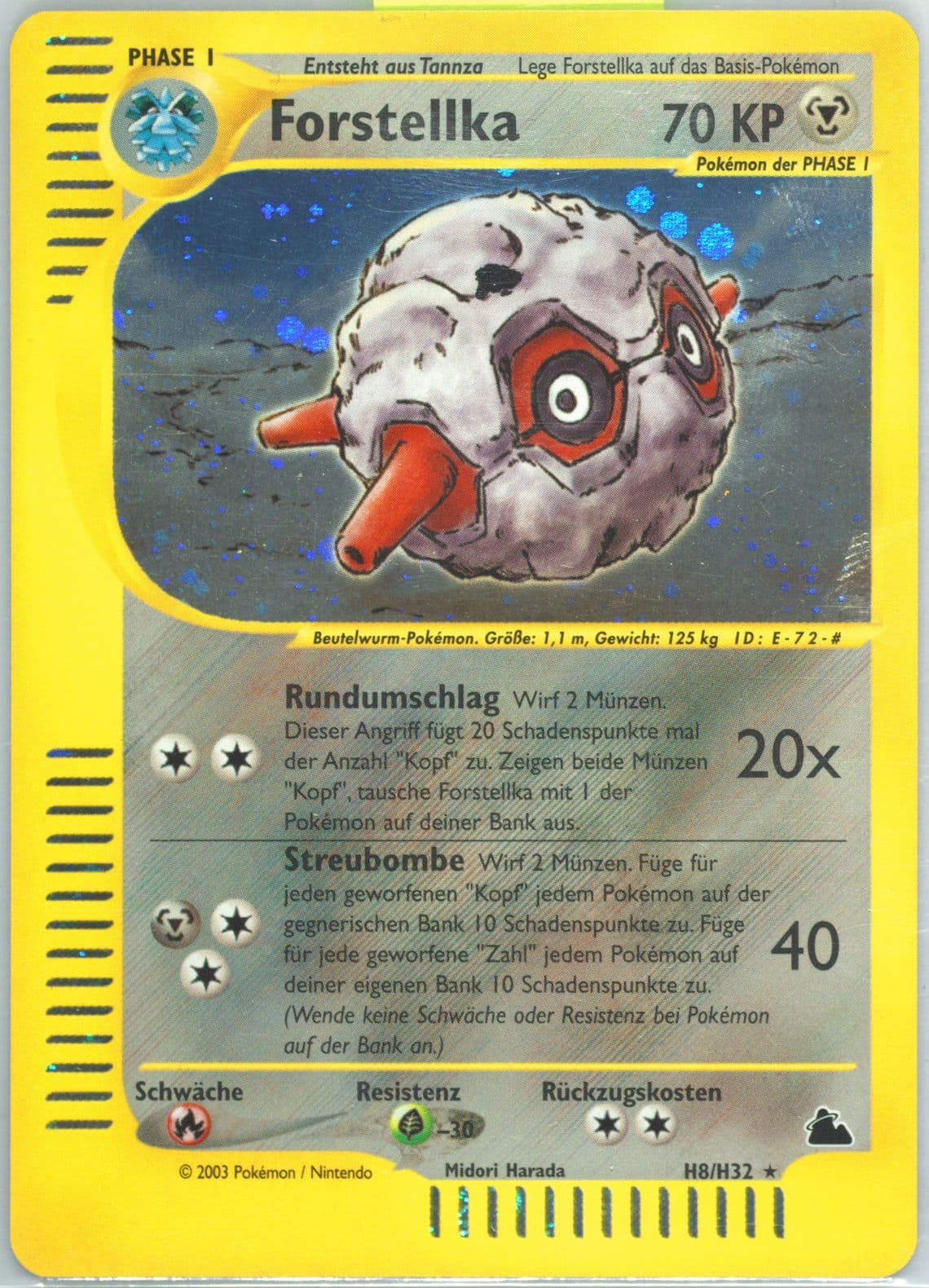 Forstellka-Holo German (H8) 2003 Pokemon Skyridge