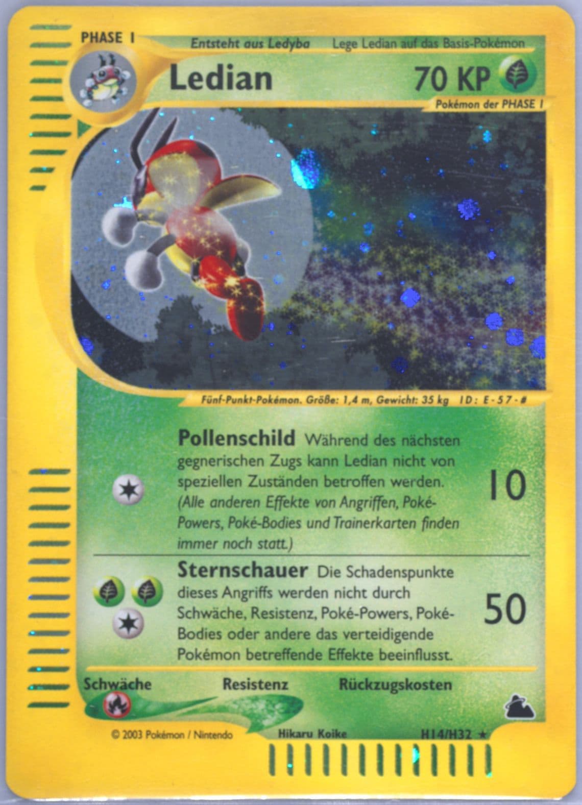 Ledian-Holo German (H14) 2003 Pokemon Skyridge