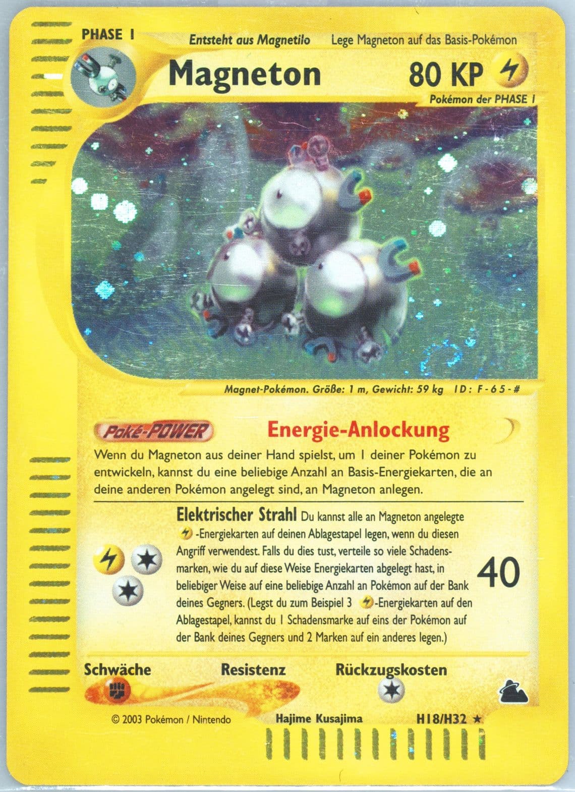 Magneton-Holo German (H18) 2003 Pokemon Skyridge