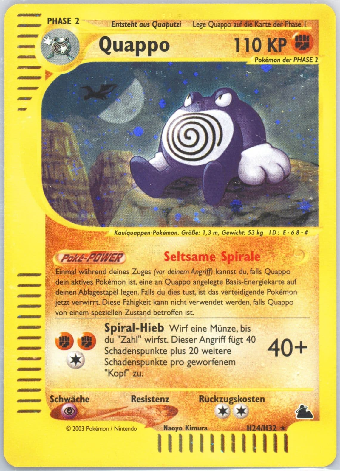 Quappo-Holo German (H24) 2003 Pokemon Skyridge