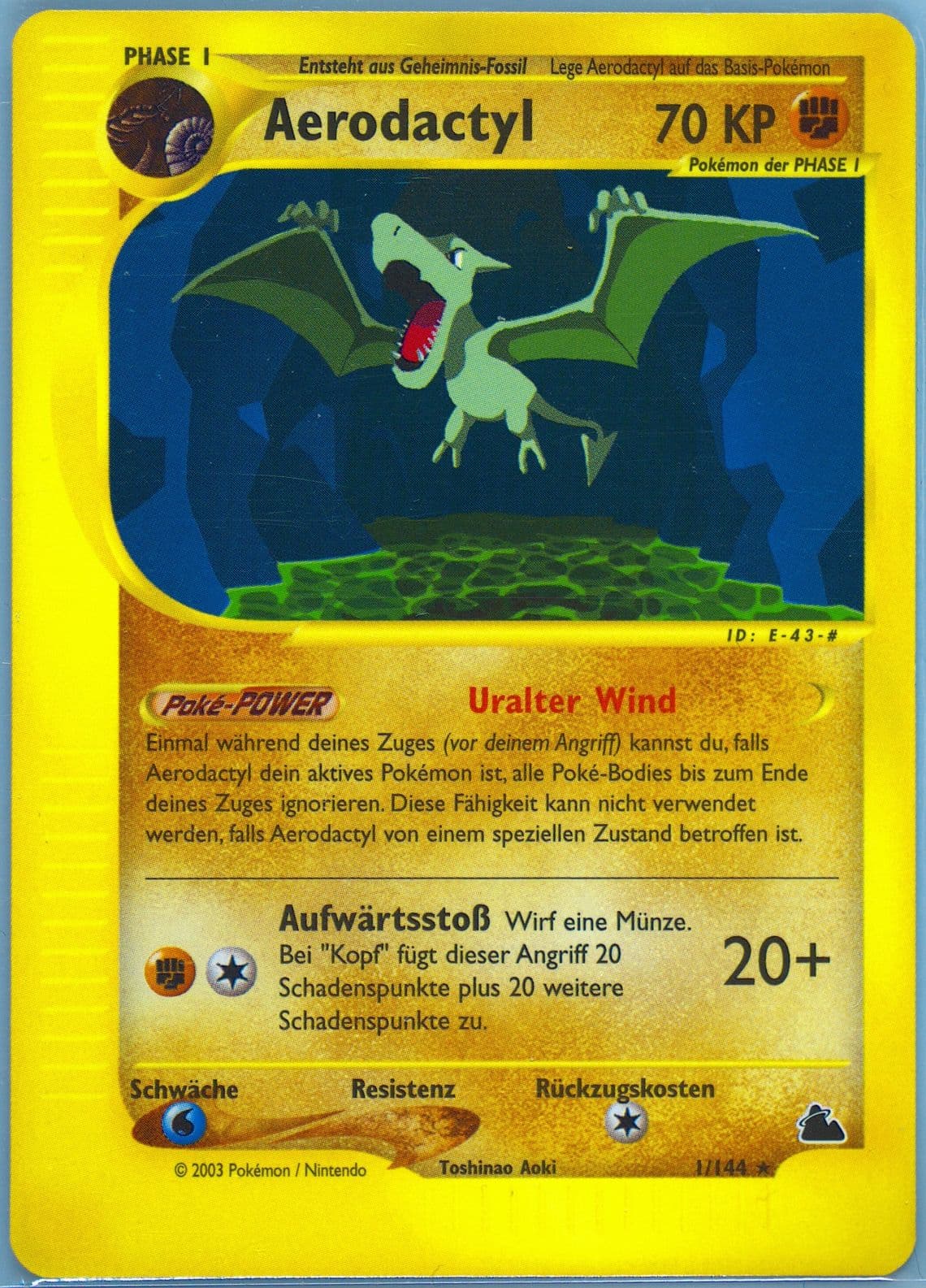 Aerodactyl German (1) 2003 Pokemon Skyridge