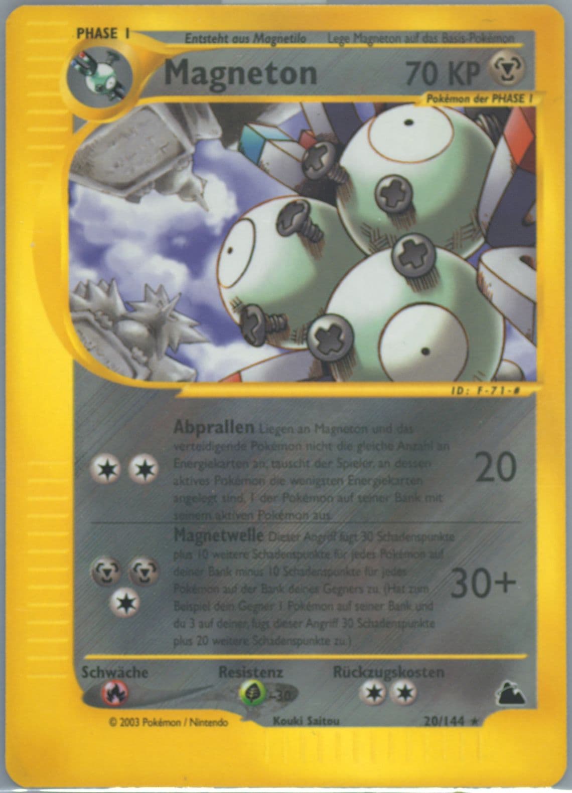 Magneton German (20) 2003 Pokemon Skyridge
