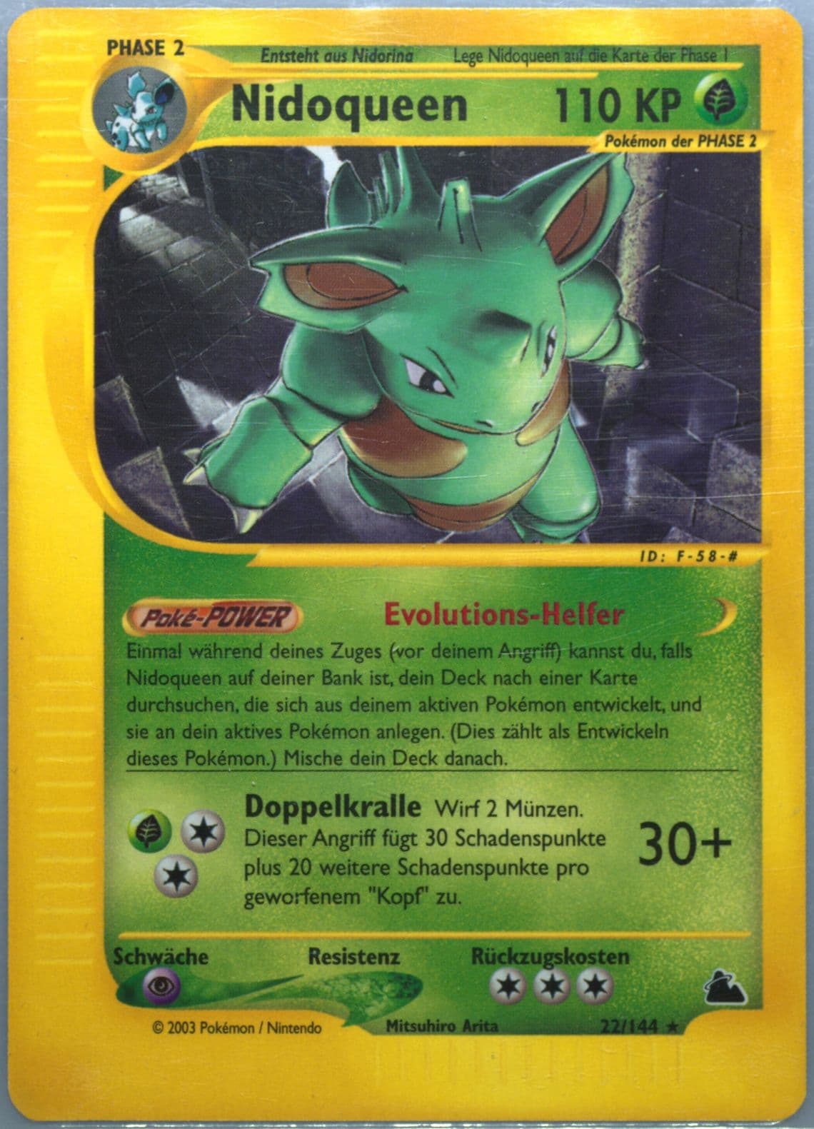 Nidoqueen German (22) 2003 Pokemon Skyridge