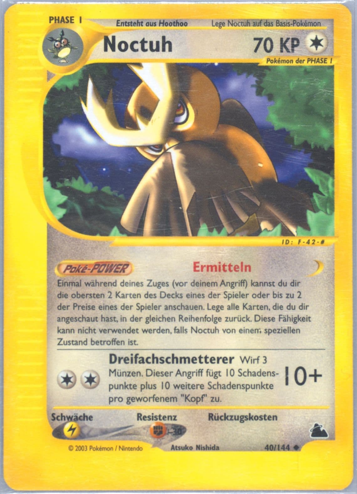 Noctuh German (40) 2003 Pokemon Skyridge