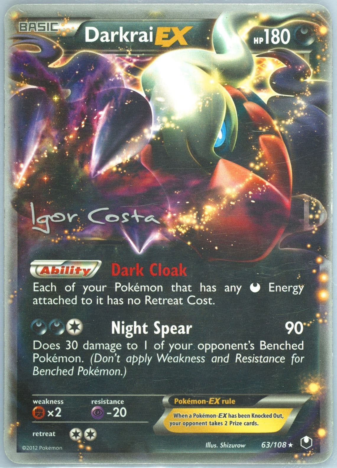 Darkrai EX Pesadelo Prism (63) 2012 Pokemon World Championships Promo