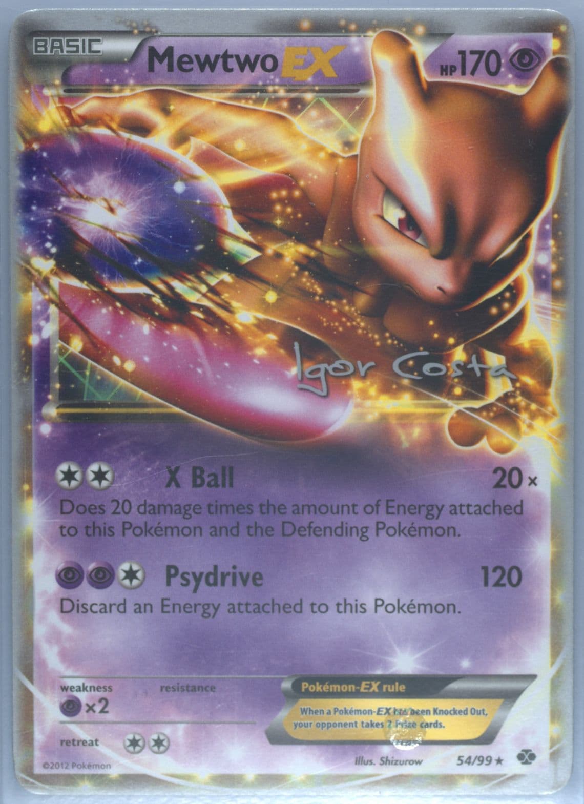 Mewtwo EX Pesadelo Prism (54) 2012 Pokemon World Championships Promo