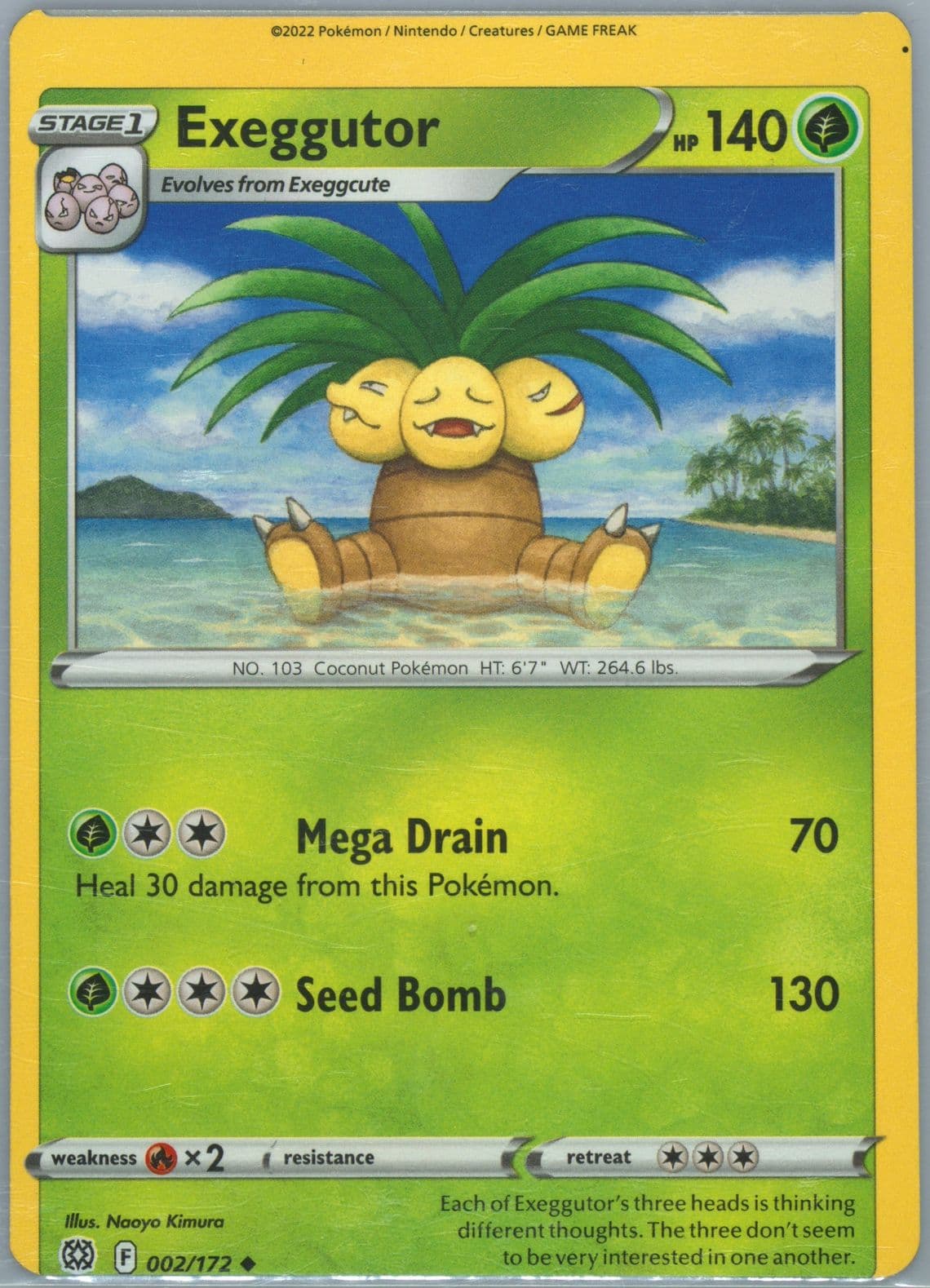 Exeggutor (002) 2022 Pokemon Sword & Shield Brilliant Stars