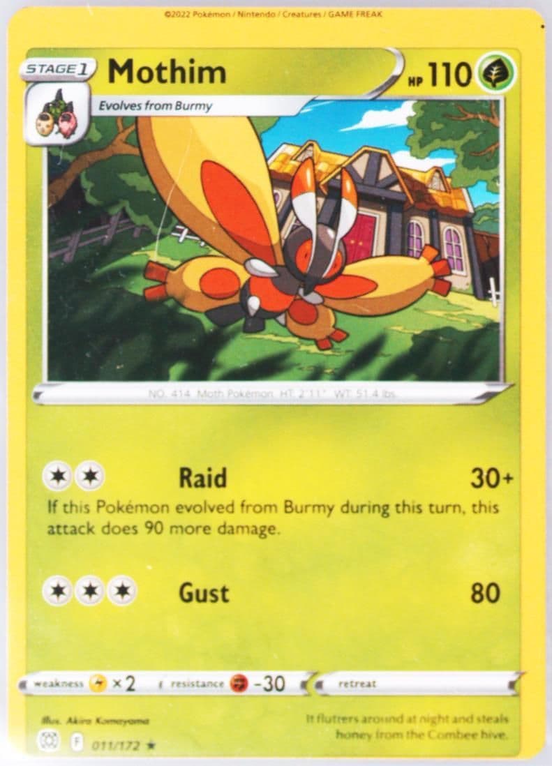 Mothim (011) 2022 Pokemon Sword & Shield Brilliant Stars