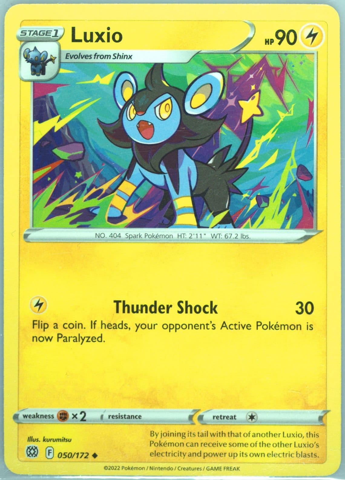 Luxio (050) 2022 Pokemon Sword & Shield Brilliant Stars