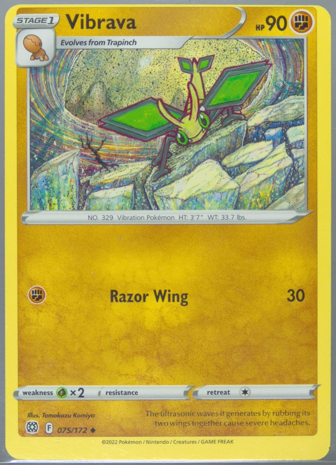 Vibrava (075) 2022 Pokemon Sword & Shield Brilliant Stars