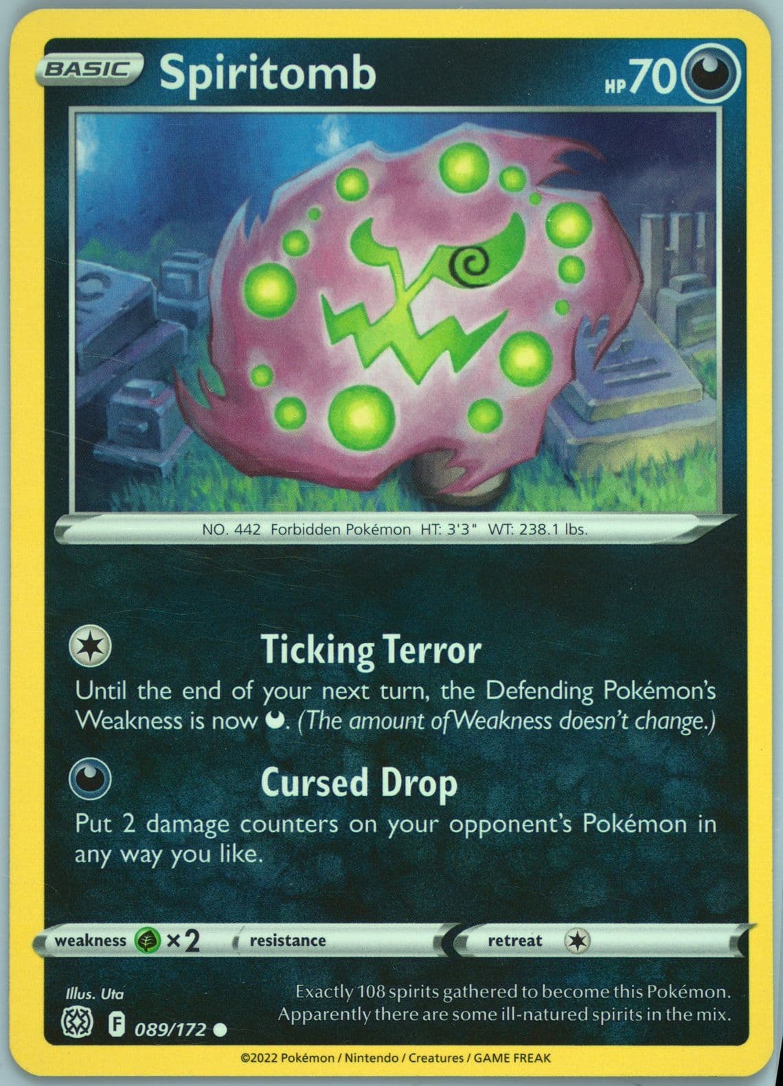 Spiritomb (089) 2022 Pokemon Sword & Shield Brilliant Stars