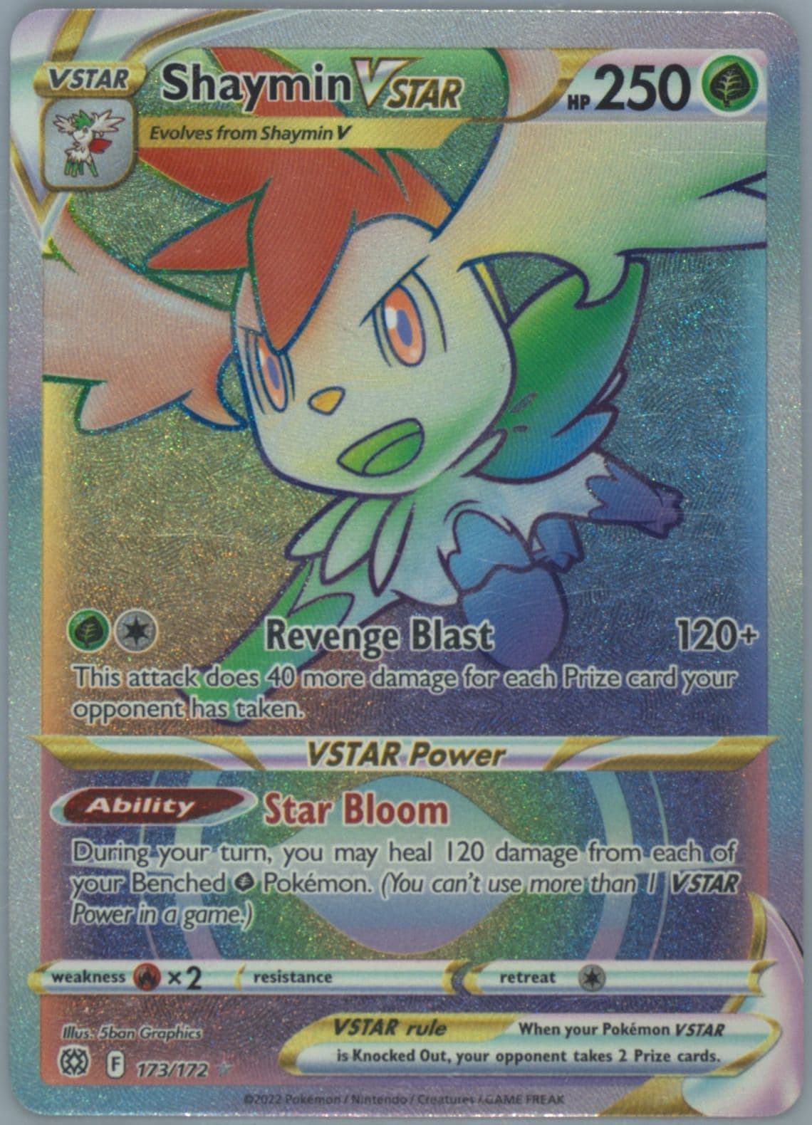 Full Art/Shaymin Vstar Secret (173) 2022 Pokemon Sword & Shield Brilliant Stars