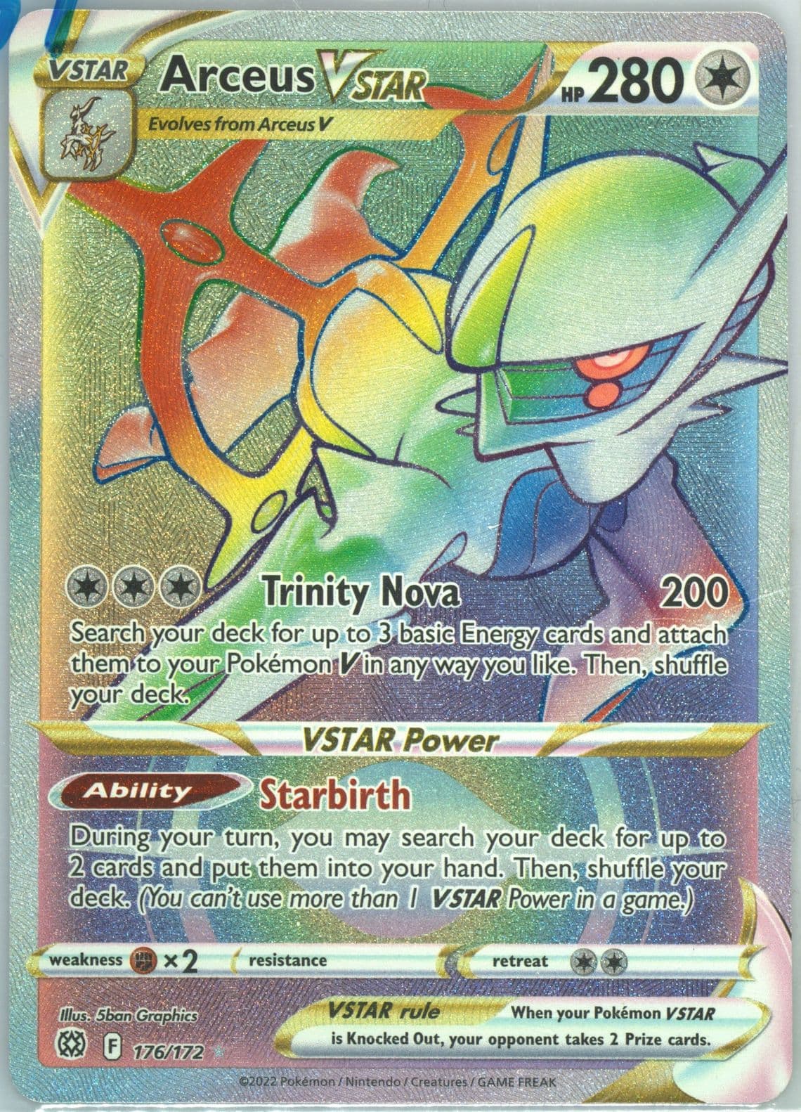 Full Art/Arceus Vstar Secret (176) 2022 Pokemon Sword & Shield Brilliant Stars