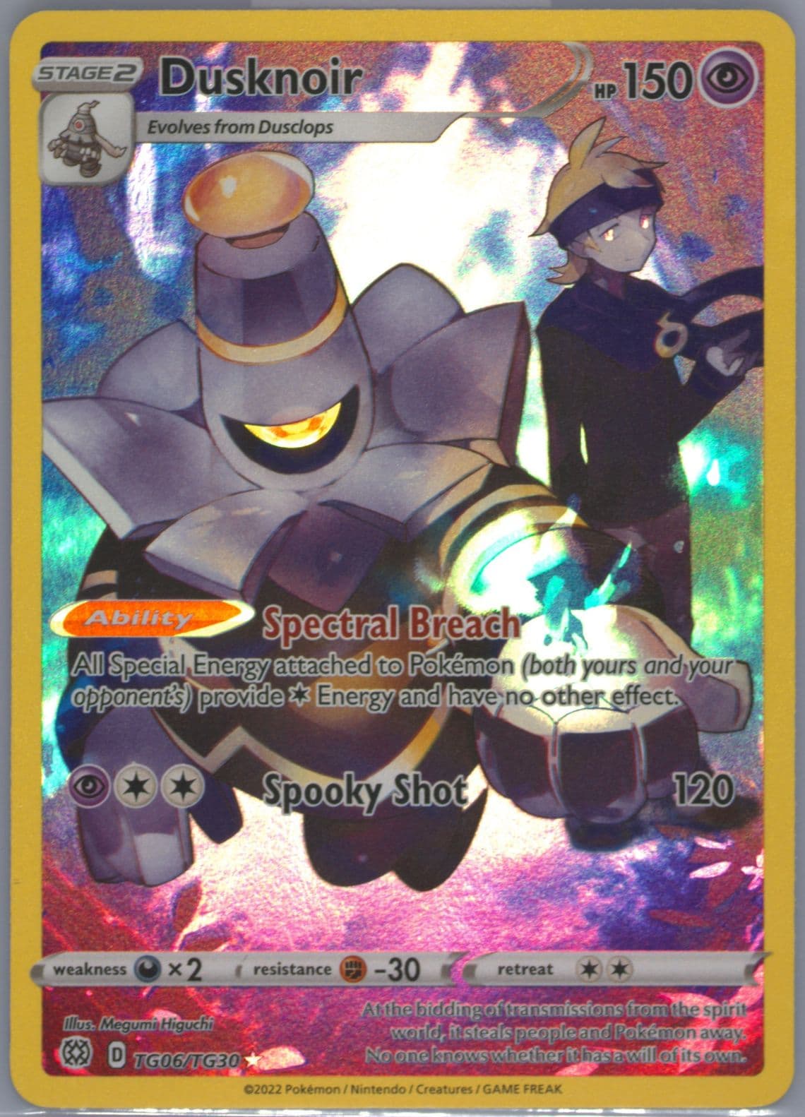 Full Art/Dusknoir (TG06) 2022 Pokemon Sword & Shield Brilliant Stars