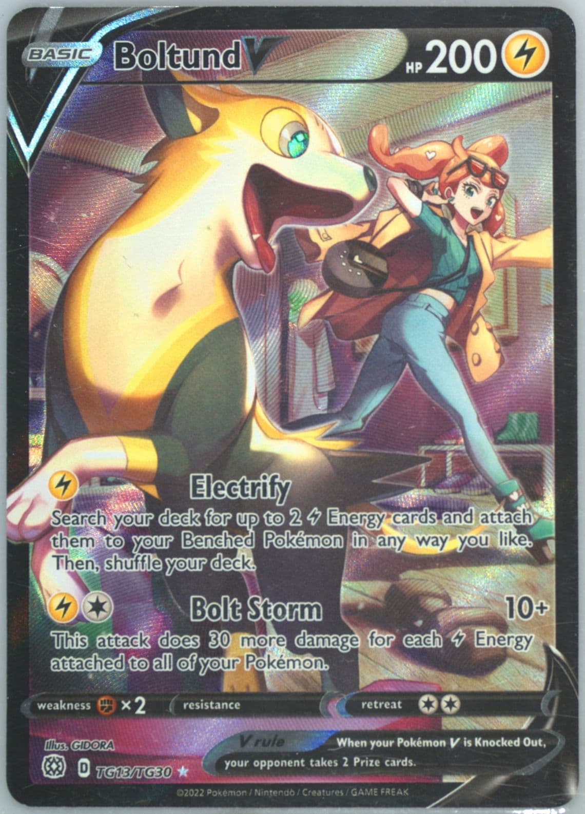Full Art/Boltund V (TG13) 2022 Pokemon Sword & Shield Brilliant Stars