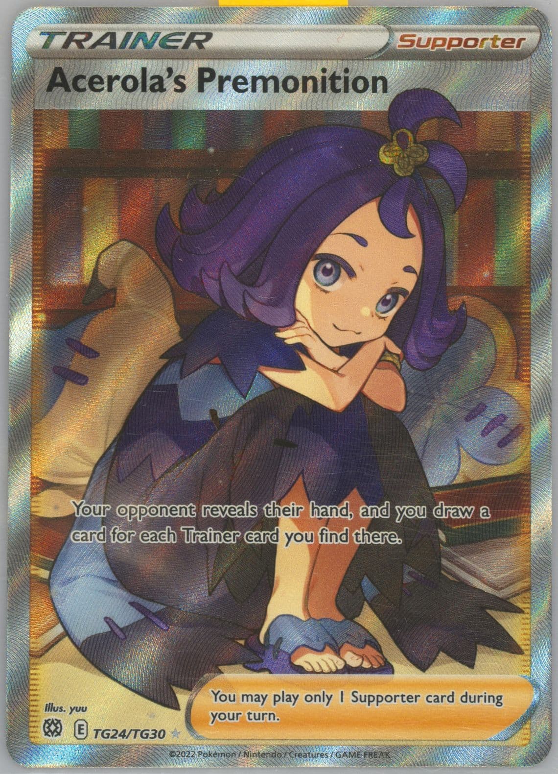 Full Art/Acerola's Premonition (TG24) 2022 Pokemon Sword & Shield Brilliant Stars