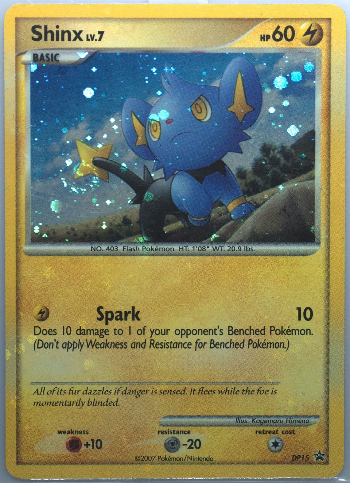 Shinx-Holo Inverted Back (DP15) 2007 Pokemon Diamond & Pearl Black Star Promo