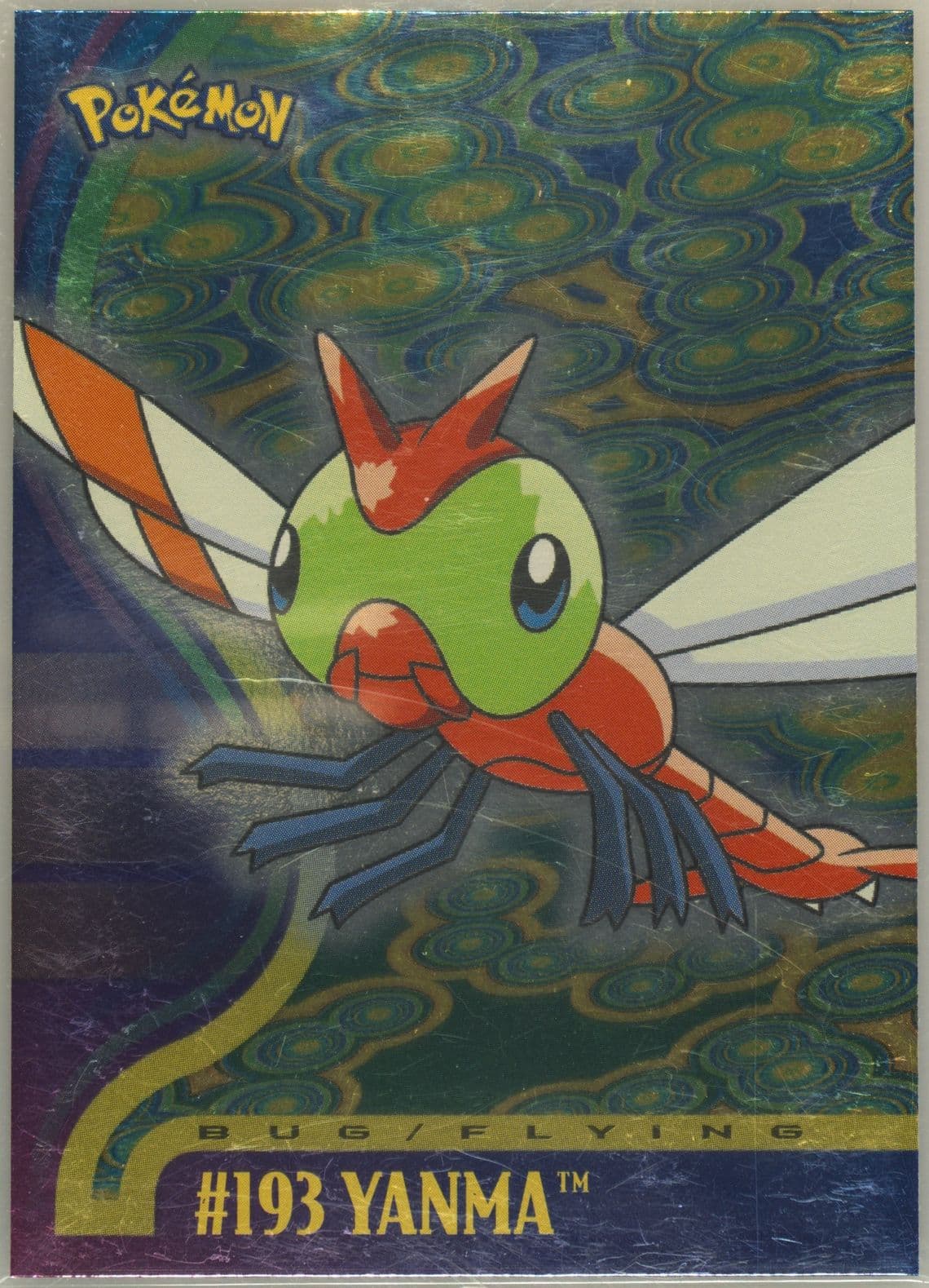 Yanma Foil (193) 2001 Topps Pokemon Johto Series 1