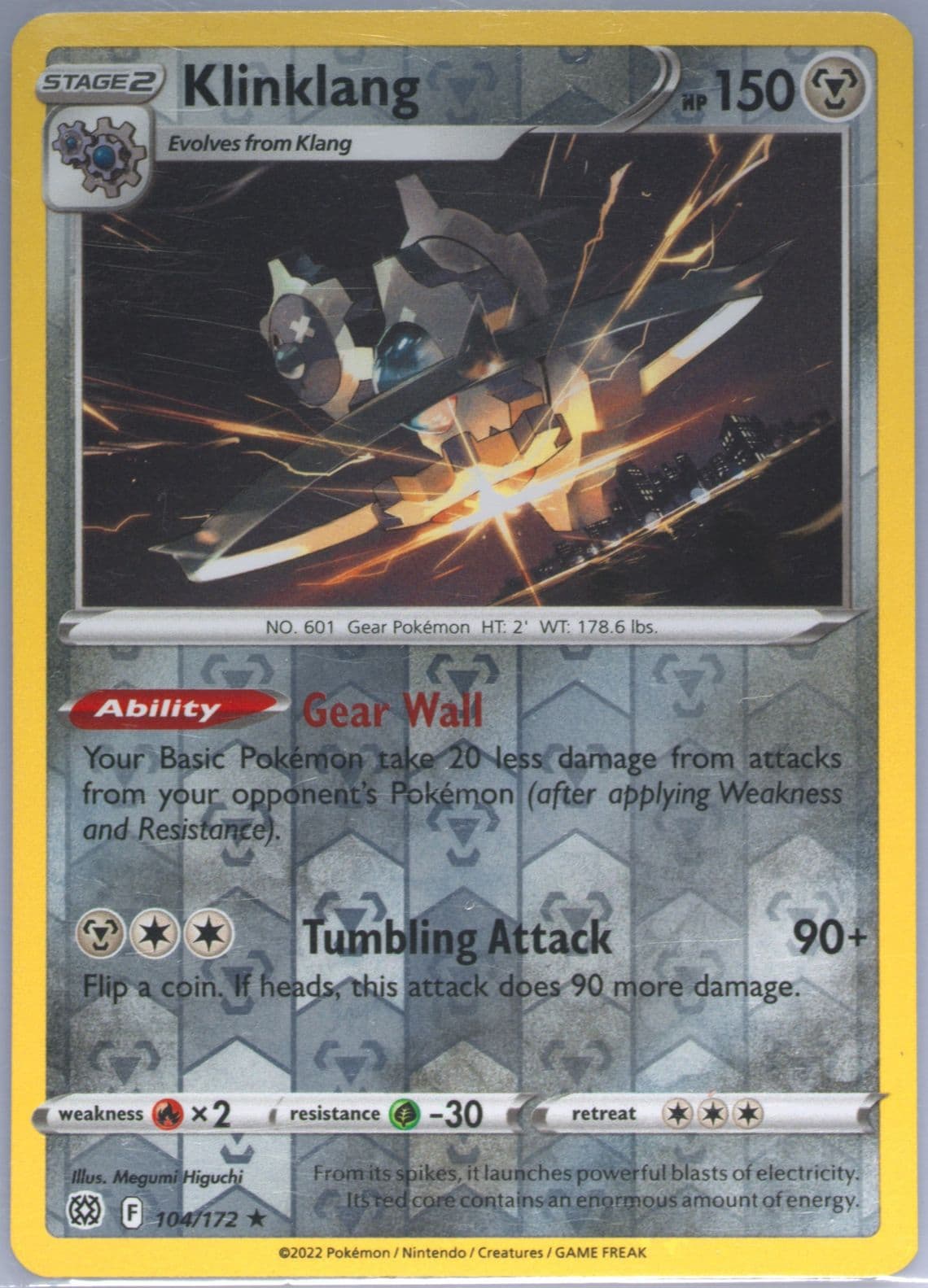 Klinklang-Reverse Foil (104) 2022 Pokemon Sword & Shield Brilliant Stars