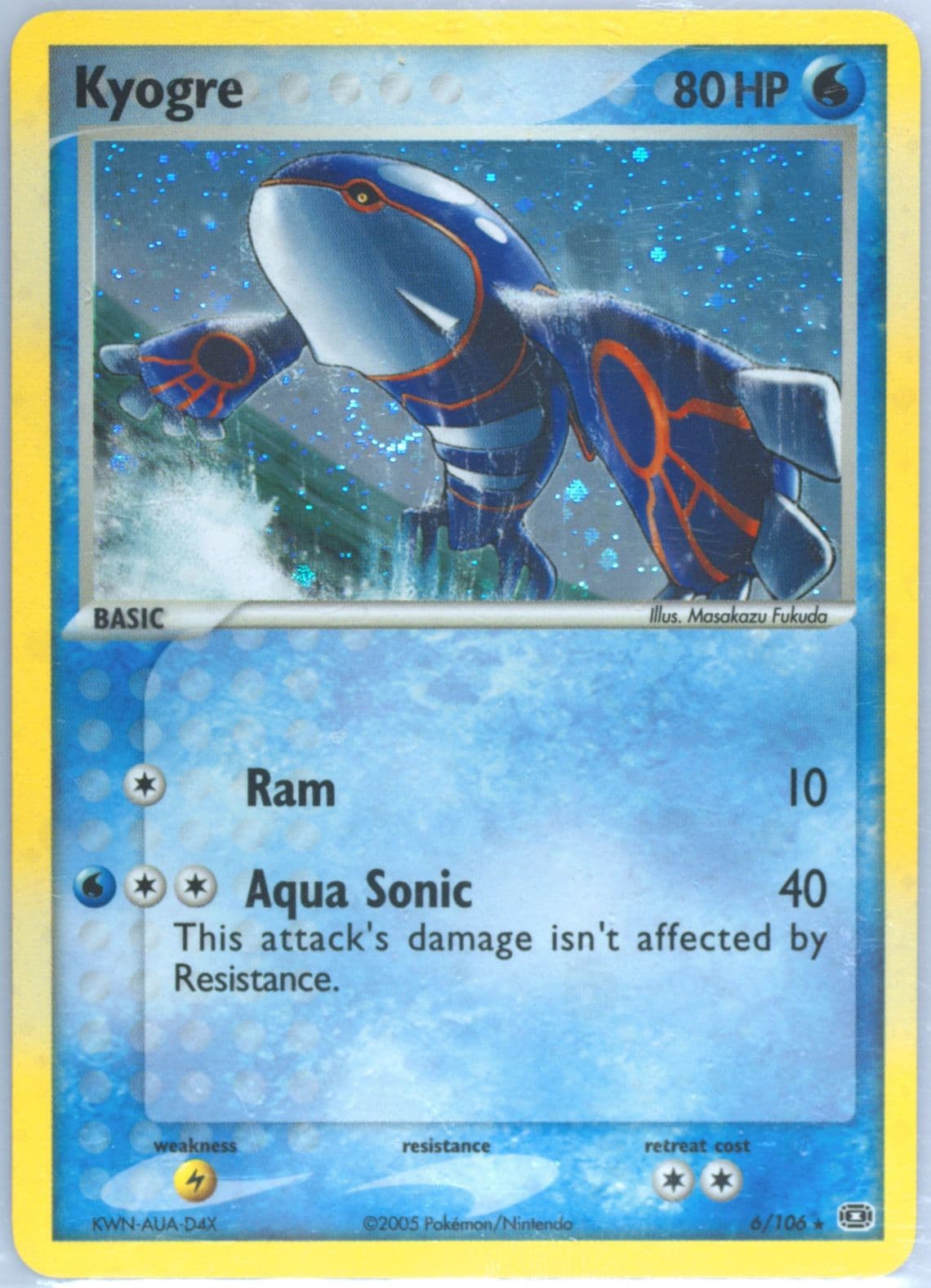 Kyogre-Holo (6) 2005 Pokemon EX Emerald