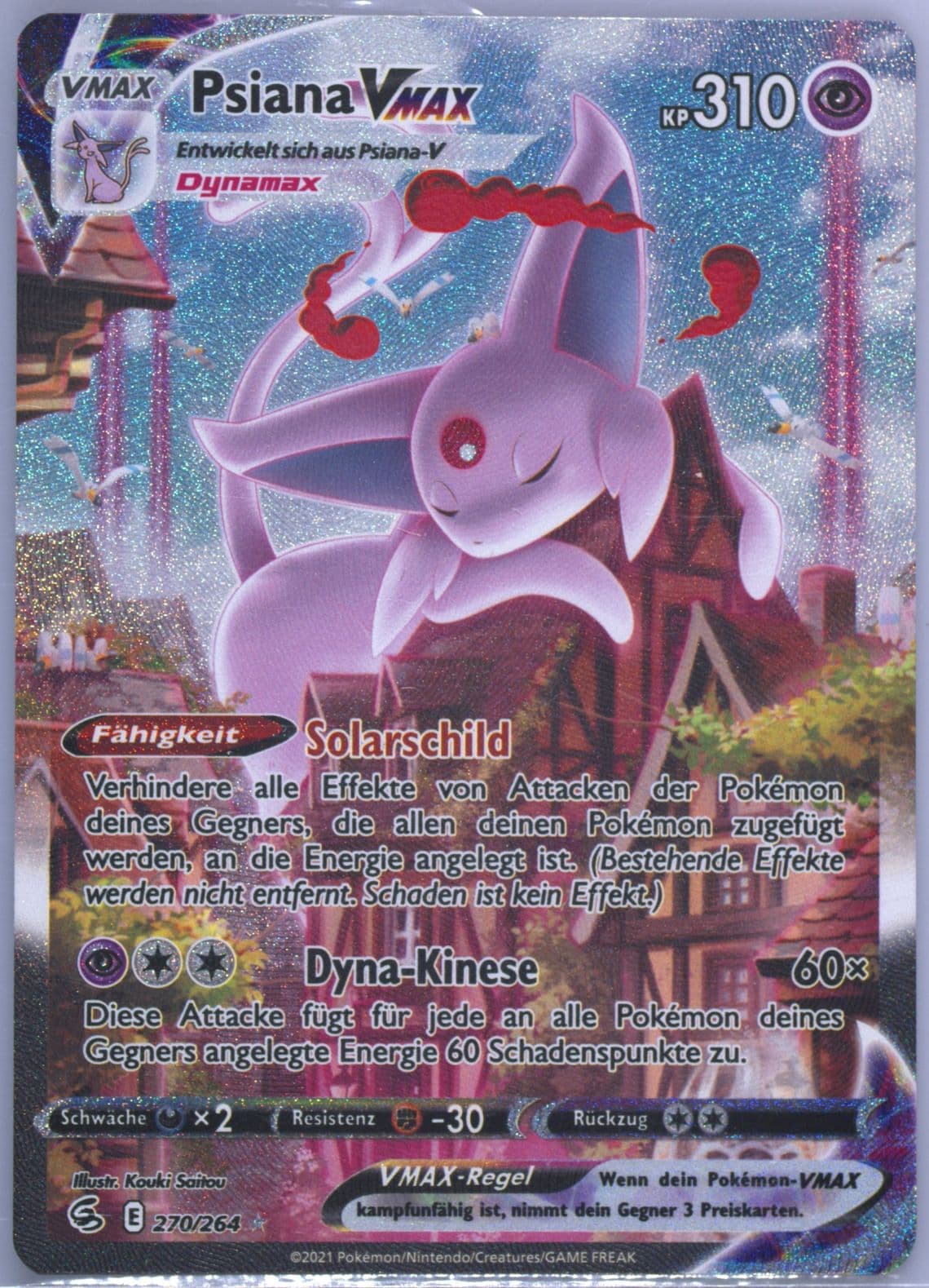 Full Art/Psiana Vmax German-Secret (270) 2021 Pokemon Sword & Shield Fusion Strike