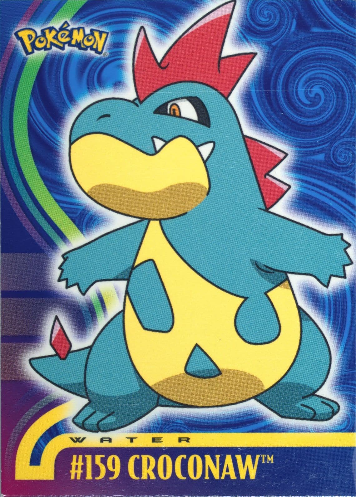 Croconaw (159) 2001 Topps Pokemon Johto Series 1