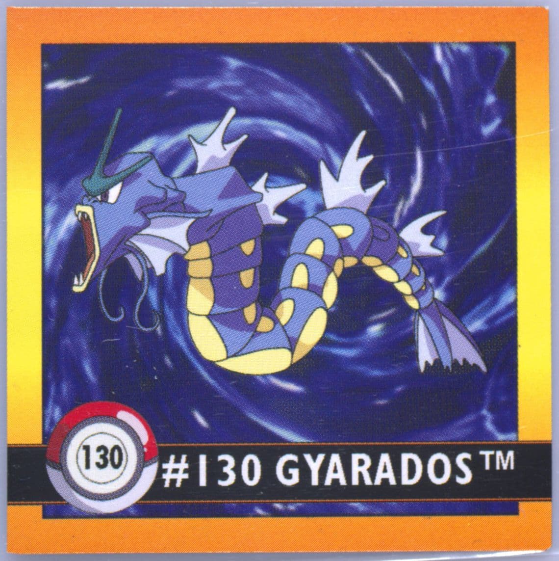 Gyarados (130) 1999 Pokemon Stickers Series 1