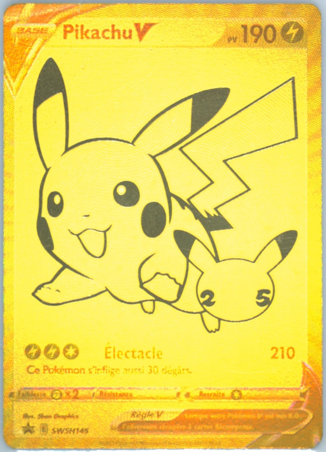 Full Art/Pikachu V Celebrations Ultra-Premium Collection-French (145) 2021 Pokemon Swsh Black Star Promo