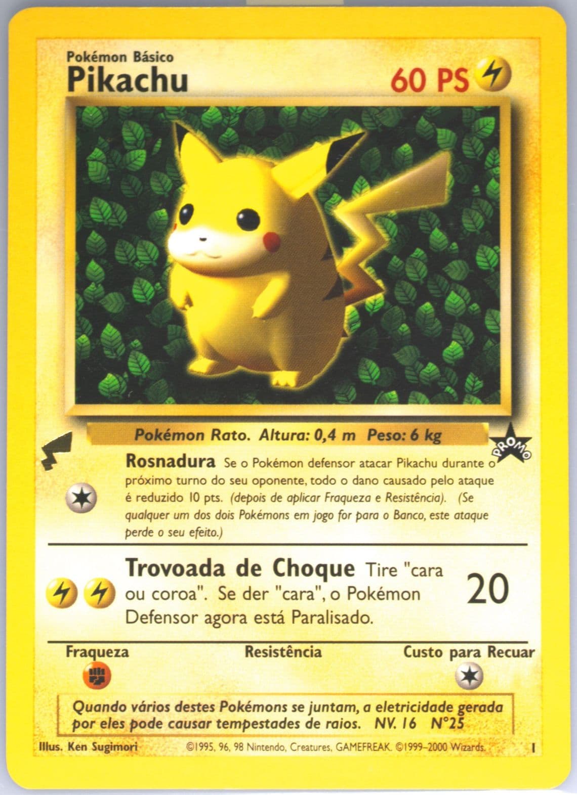 Ivy Pikachu Portuguese (1) 2000 Pokemon Pikachu World Collection