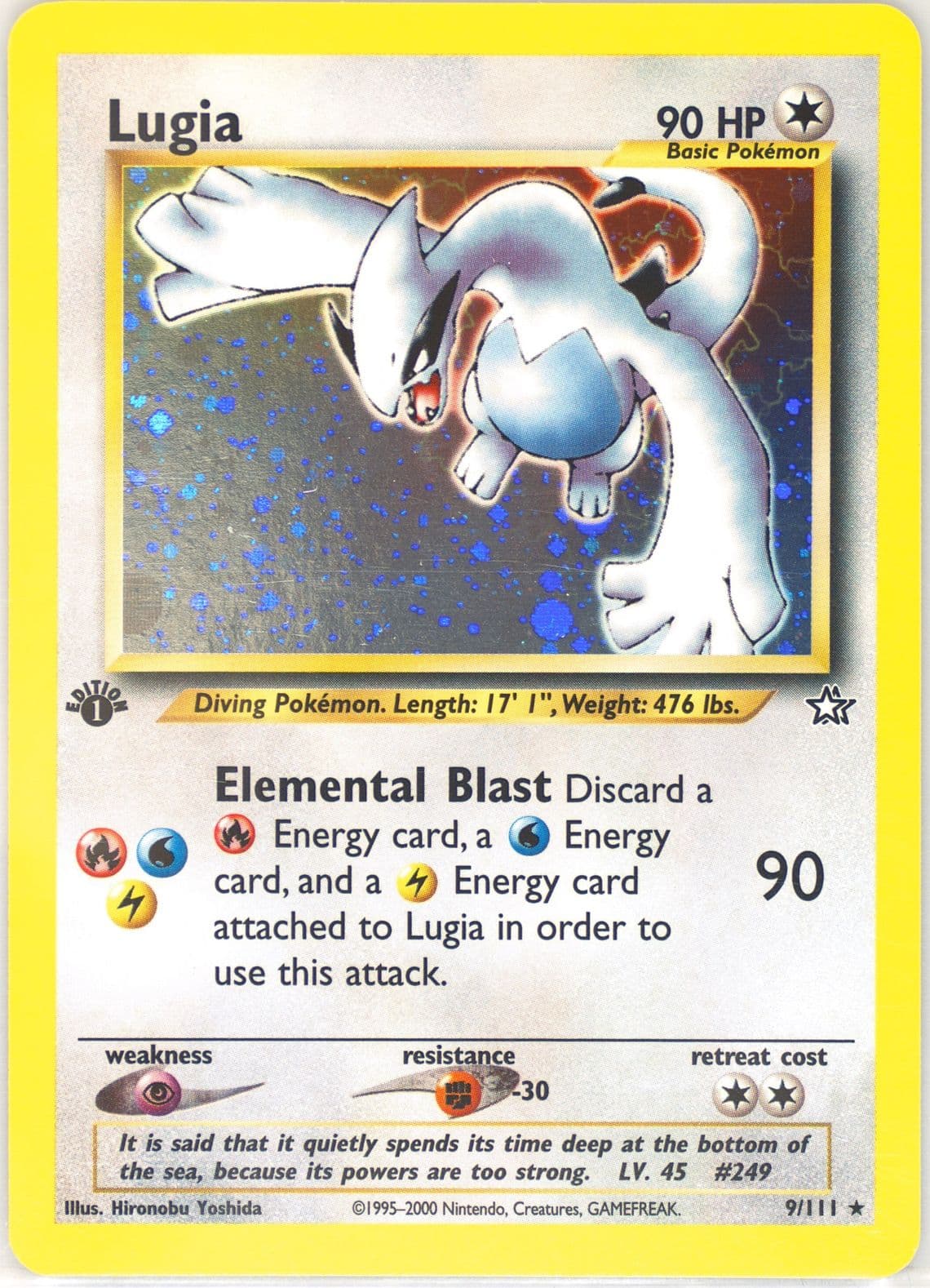 Lugia-Holo (9) 2000 Pokemon Neo Genesis 1st Edition