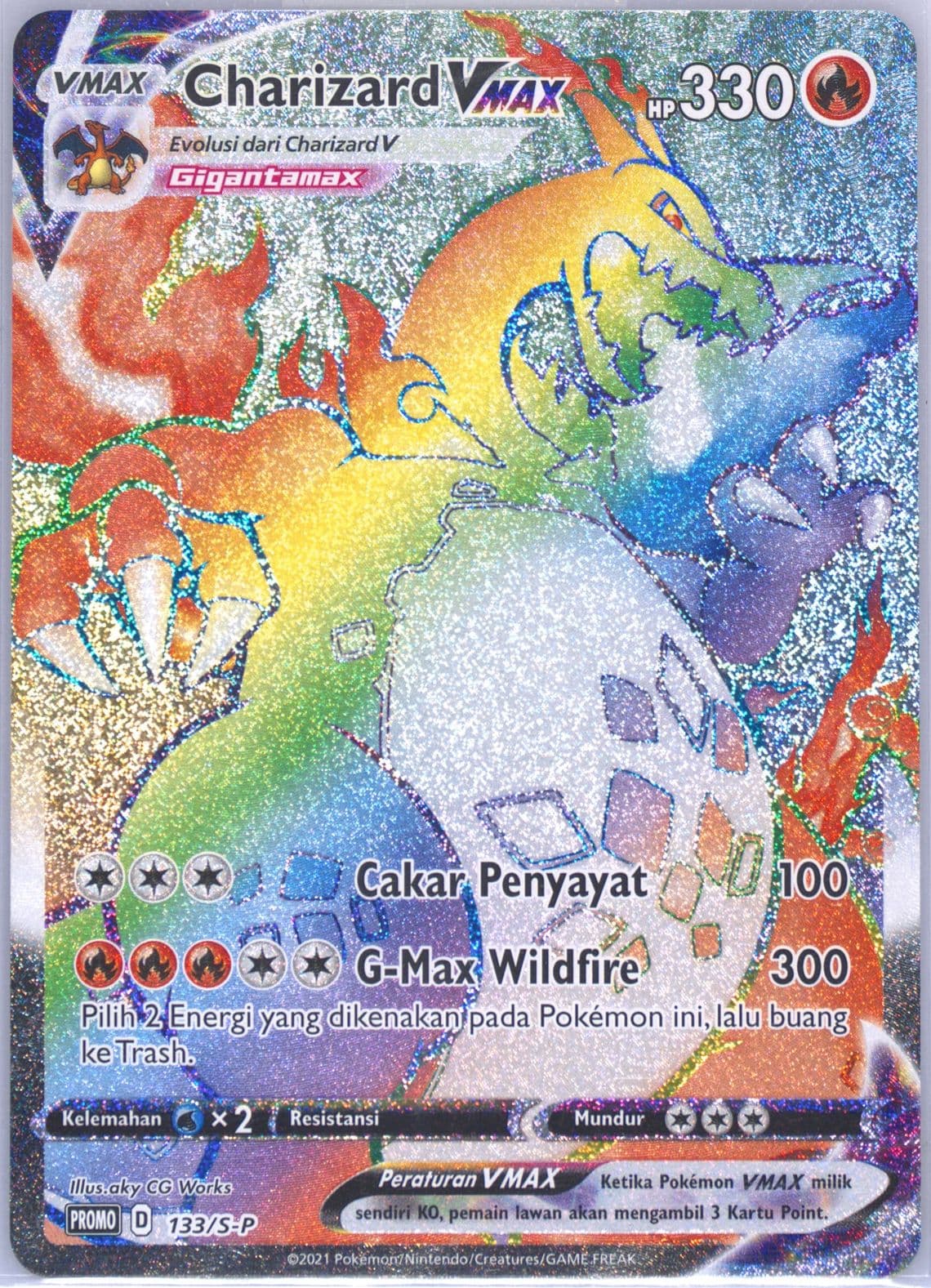 Full Art/Charizard Vmax Charizard Sr & HR Championships Winner Prize (133) 2022 Pokemon Indonesian S Promo