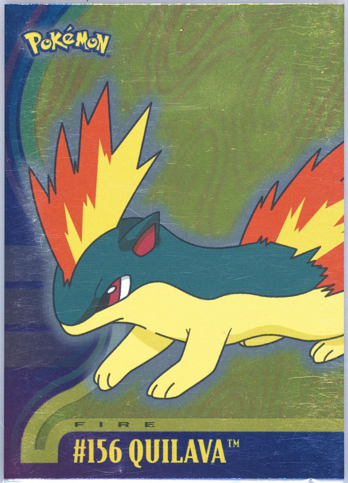 Quilava Foil (156) 2001 Topps Pokemon Johto Series 1