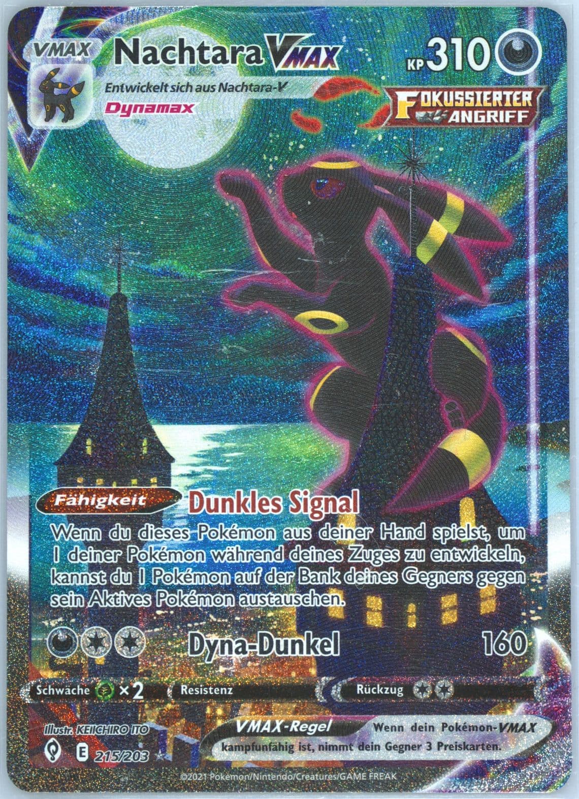 Full Art/Nachtara Vmax German-Secret (215) 2021 Pokemon Sword & Shield Evolving Skies