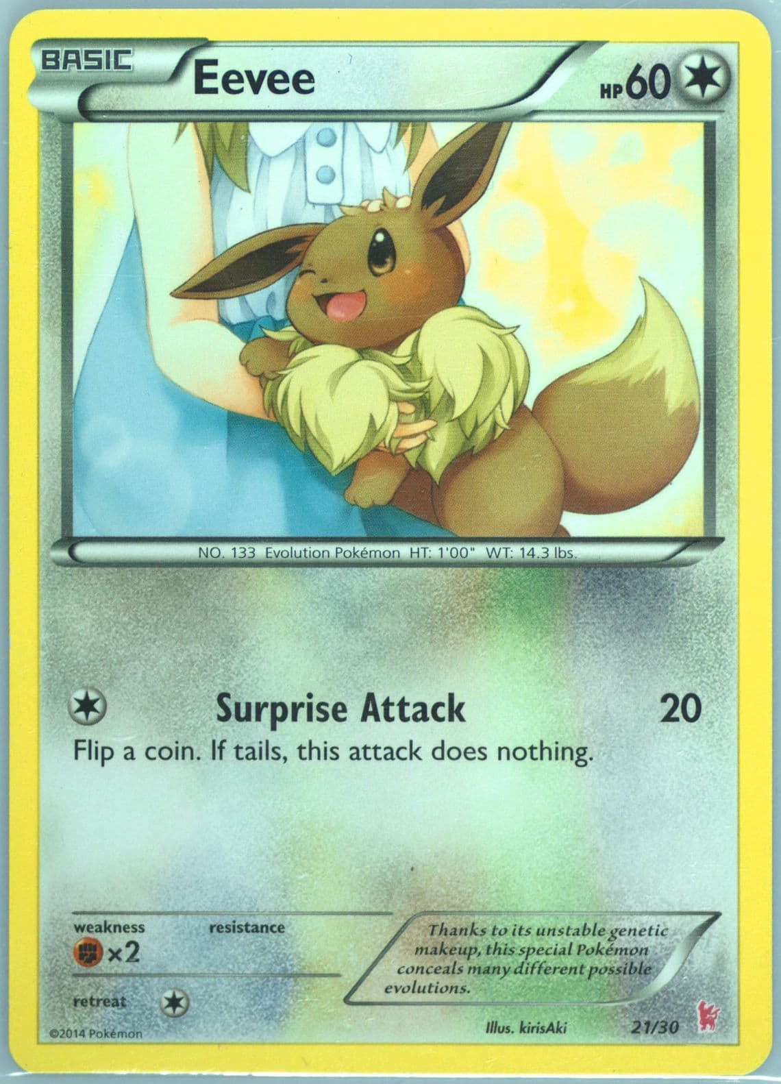 Eevee (21) 2014 Pokemon XY Sylveon Half Deck