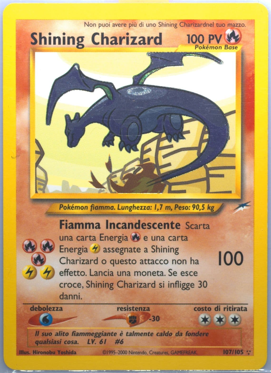 Shining Charizard Italian (107) 2002 Pokemon Neo Destiny