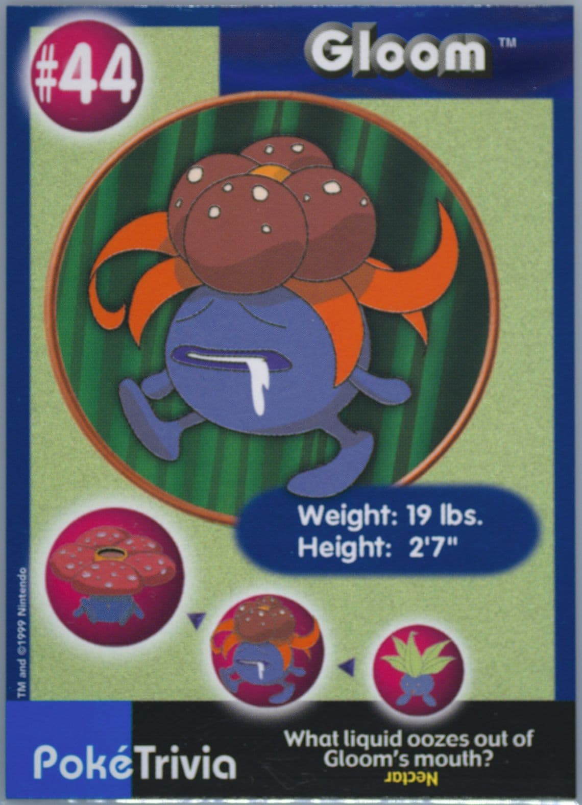 Gloom (44) 1999 Pokemon Burger King