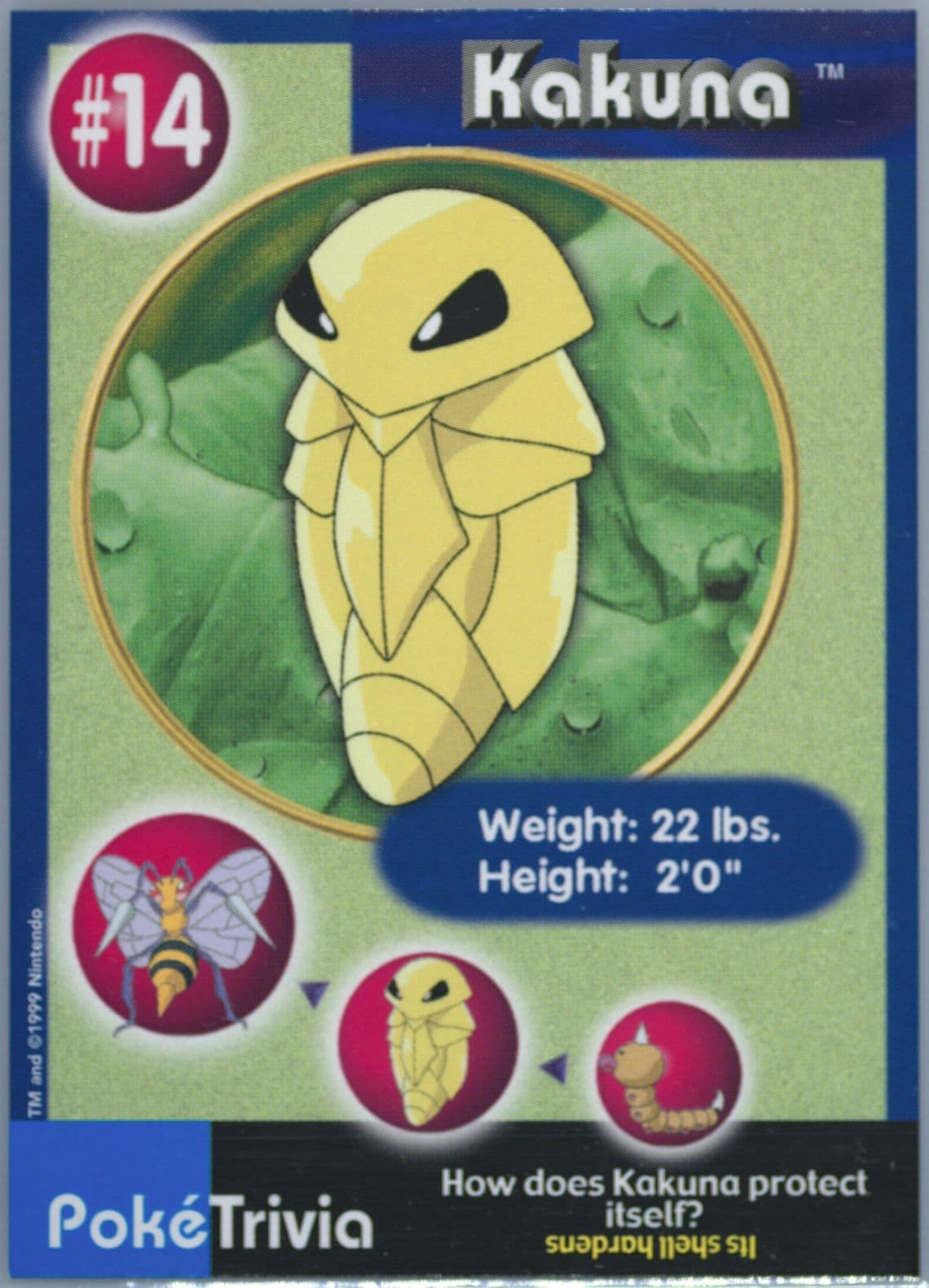 Kakuna (14) 1999 Pokemon Burger King