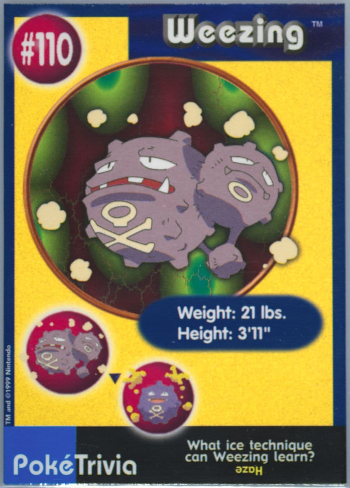 Weezing (110) 1999 Pokemon Burger King
