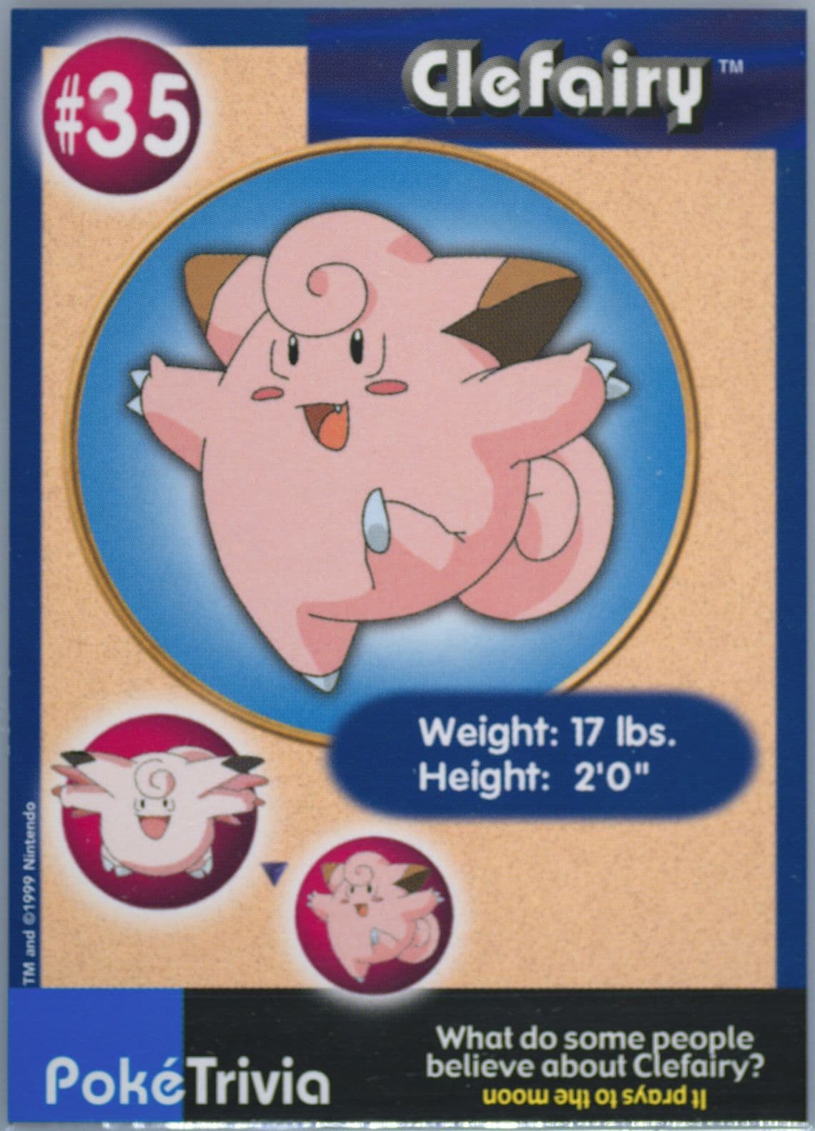 Clefairy (35) 1999 Pokemon Burger King