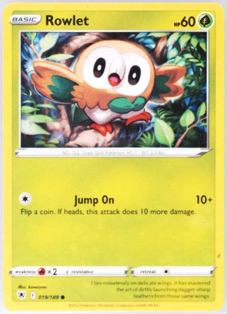 Rowlet (019) 2022 Pokemon Sword & Shield Astral Radiance