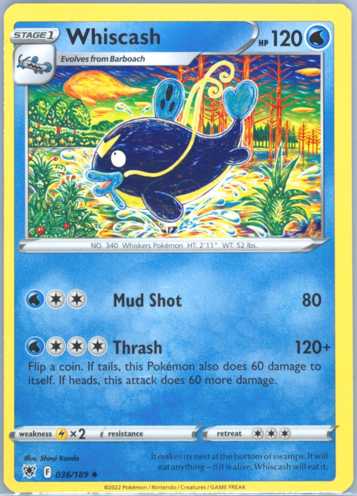 Whiscash (036) 2022 Pokemon Sword & Shield Astral Radiance