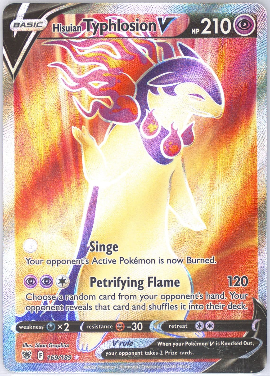 Full Art/Hisuian Typhlosion V (169) 2022 Pokemon Sword & Shield Astral Radiance