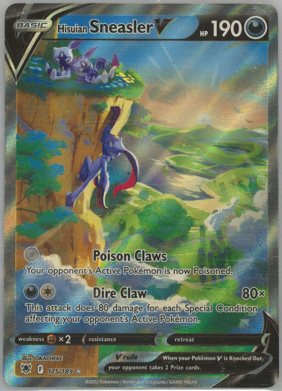 Full Art/Hisuian Sneasler V (175) 2022 Pokemon Sword & Shield Astral Radiance
