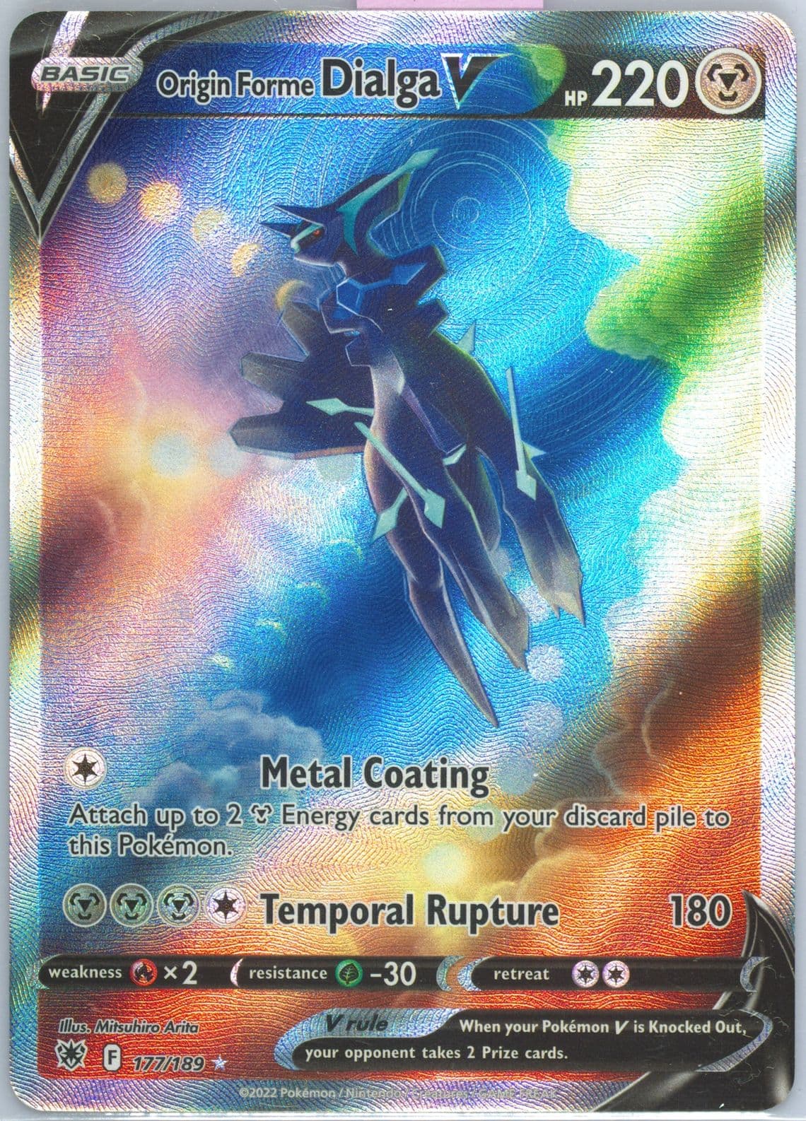 Full Art/Origin Forme Dialga V (177) 2022 Pokemon Sword & Shield Astral Radiance