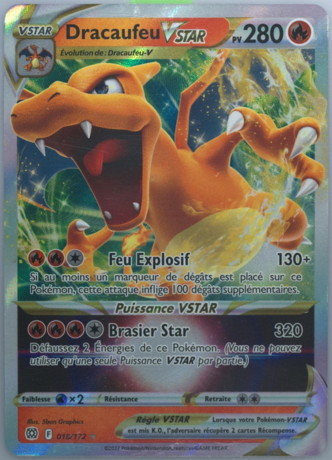 Dracaufeu Vstar French (018) 2022 Pokemon Sword & Shield Brilliant Stars