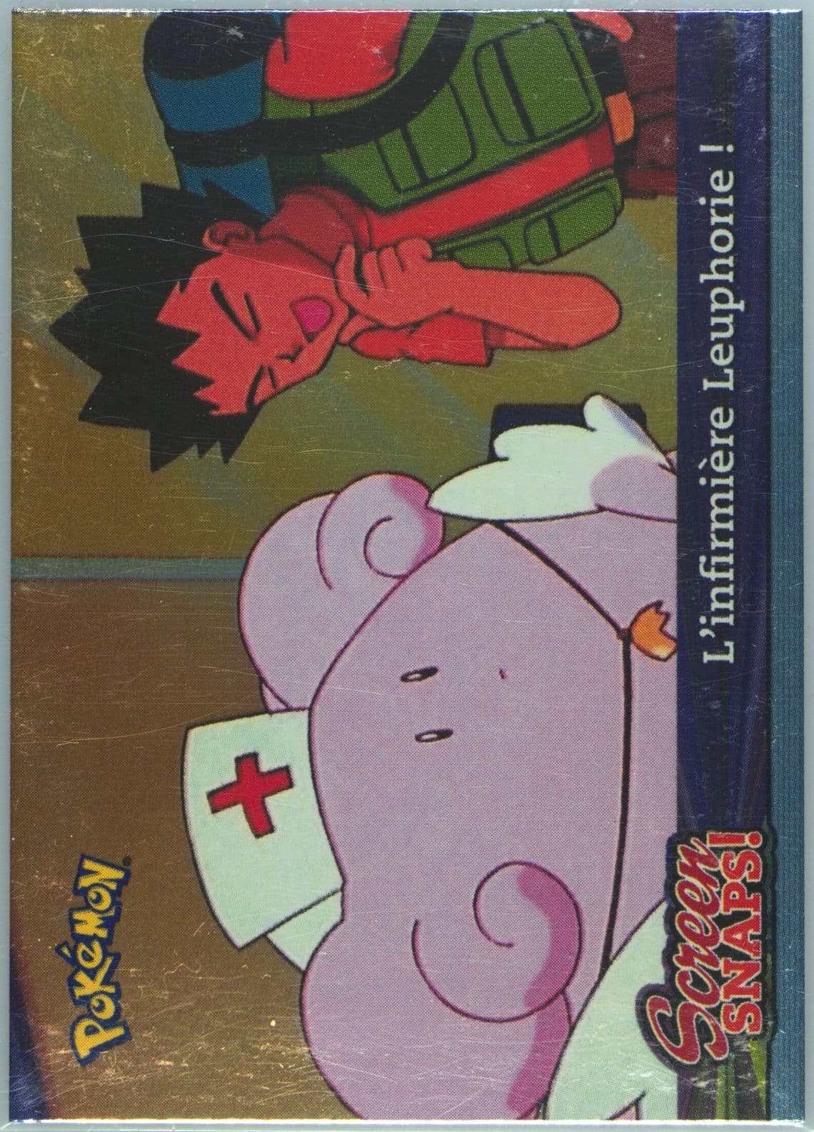 Nurse Blissey! Foil-French (25) 2001 Topps Pokemon Johto Series 3 Screen Snaps!