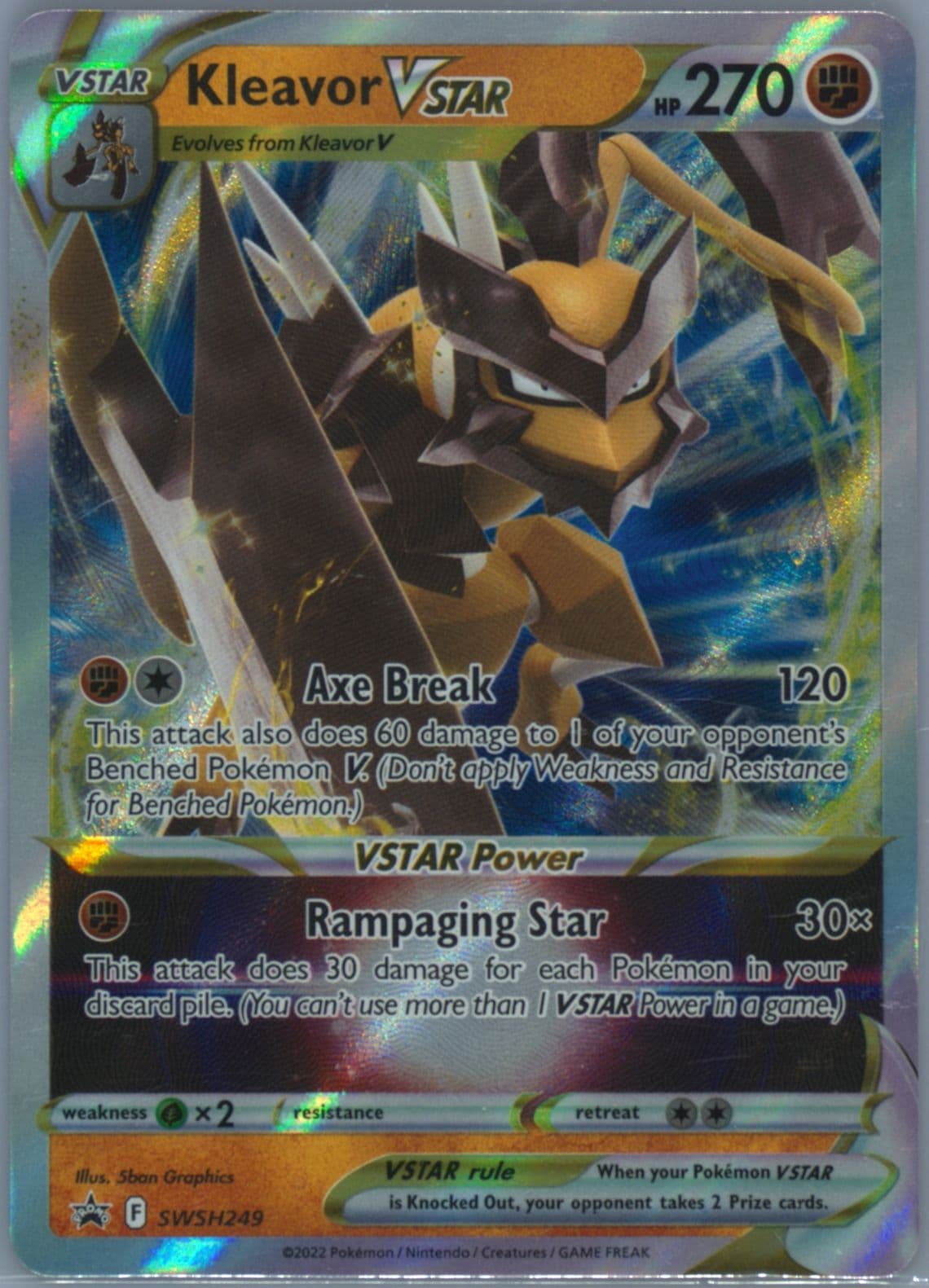 Kleavor Vstar Kleavor Vstar Premium Collection (249) 2022 Pokemon Swsh Black Star Promo
