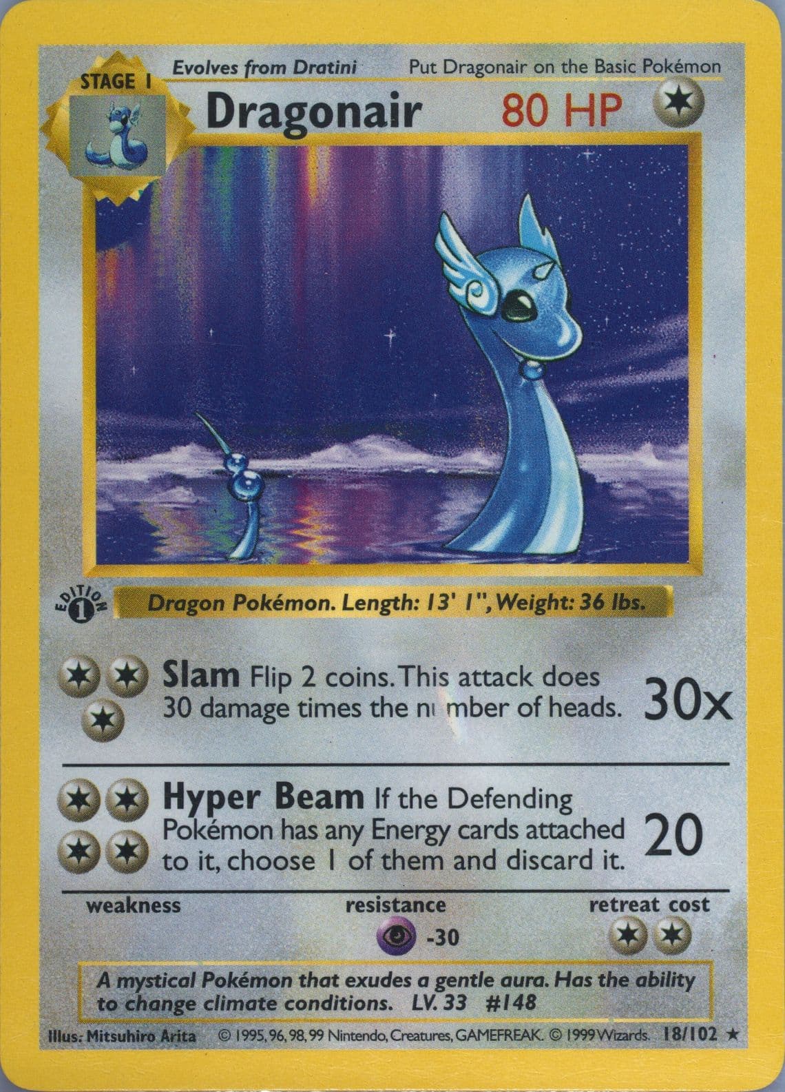 Dragonair 1st Edition (18) 1999 Pokemon Game